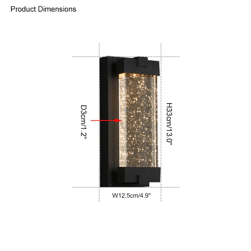 WOMO Outdoor Seeded Glass Wall Light-WM9024 - Image 21