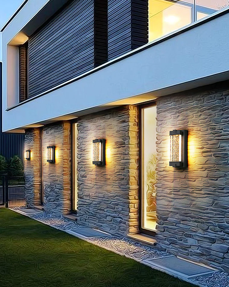 WOMO Outdoor Seeded Glass Wall Light-WM9024 - Image 3