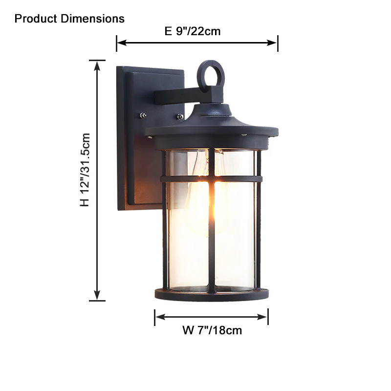 WOMO Cylinder Outdoor Wall Lantern-WM9155 - Image 10
