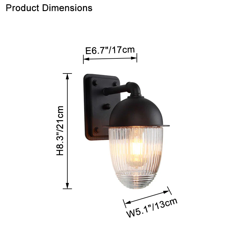WOMO Egg Rustic Outdoor Wall Light-WM9148 - Image 10