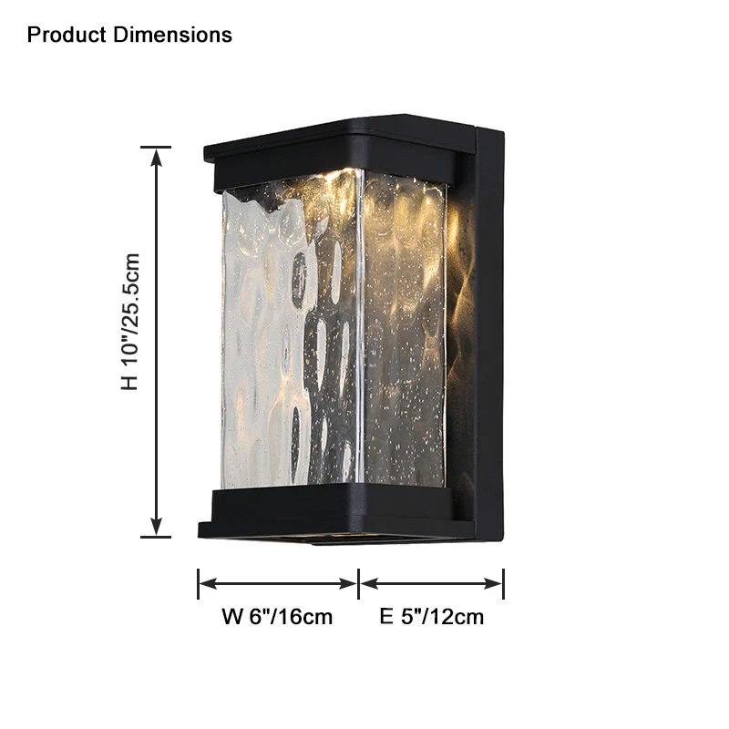 WOMO Seeded Glass Outdoor Wall Light-WM9160 - Image 10