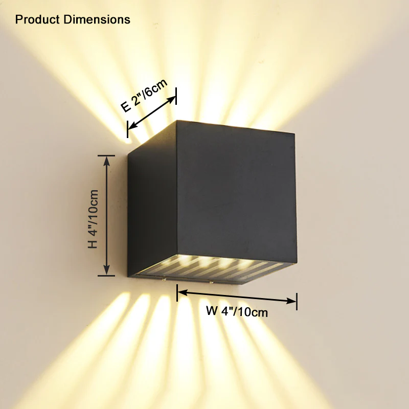 WOMO Square Outdoor Up Down Wall Light-WM9194 - Image 7