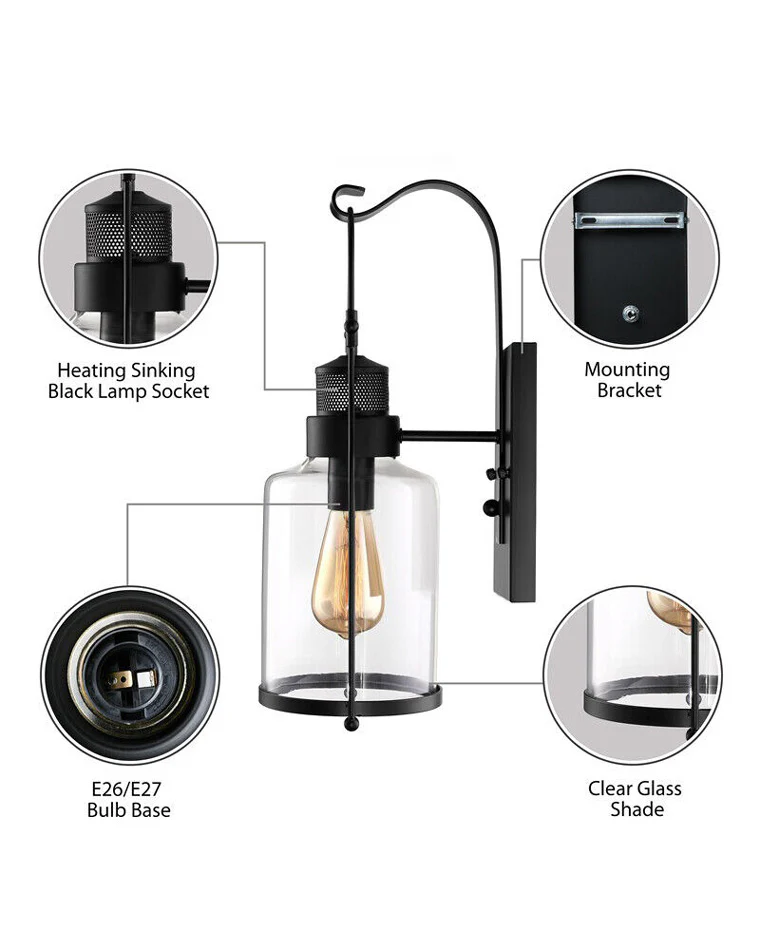 WOMO Vintage Outdoor Wall Lantern-WM9211 - Image 15