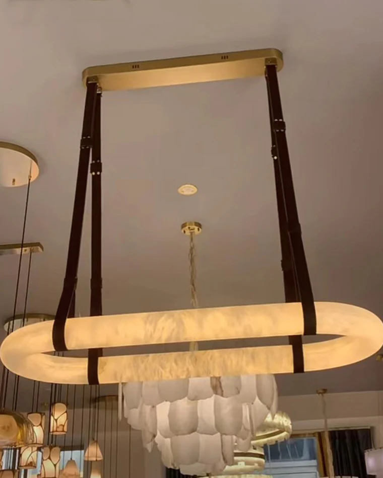 WOMO Oval Alabaster Chandelier-WM2871 - Image 11