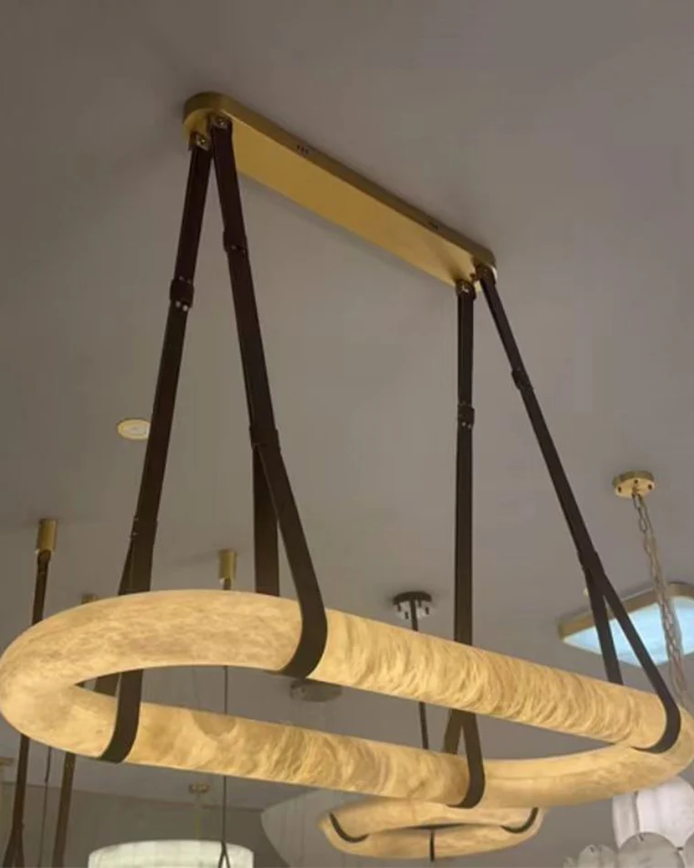 WOMO Oval Alabaster Chandelier-WM2871 - Image 12