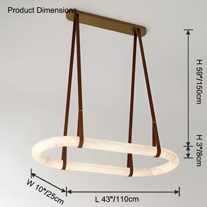 WOMO Oval Alabaster Chandelier-WM2871 - Image 15