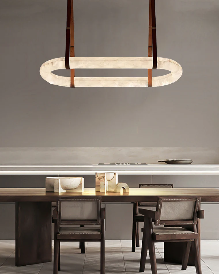 WOMO Oval Alabaster Chandelier-WM2871 - Image 2