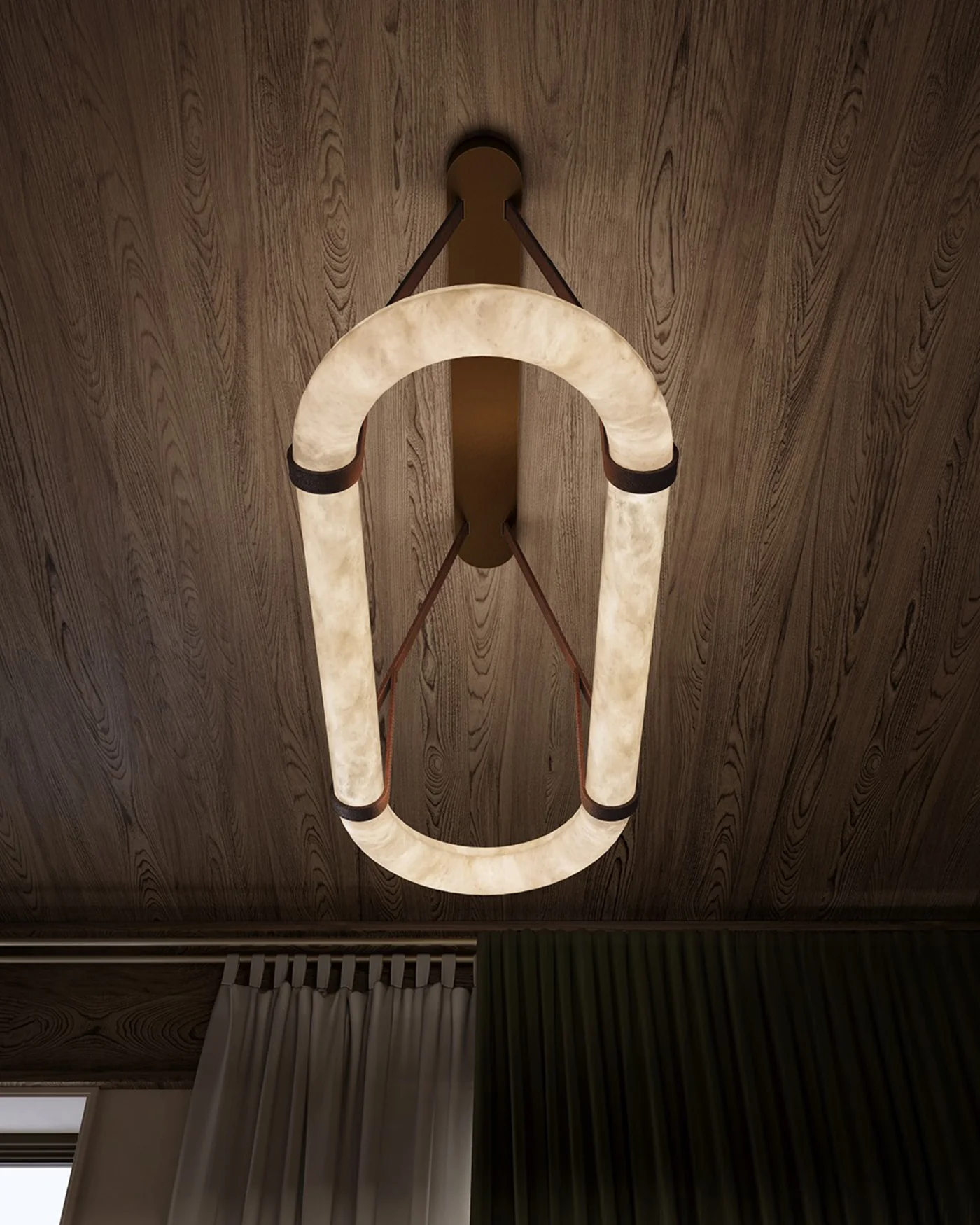 WOMO Oval Alabaster Chandelier-WM2871 - Image 9