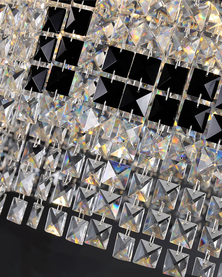 WOMO 2 Tier Round Crystal Chandelier-WM2071a - Image 4
