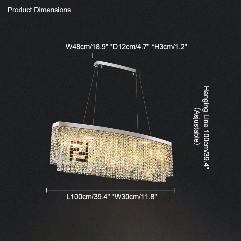 WOMO Oval Crystal Chandelier-WM2071b - Image 19