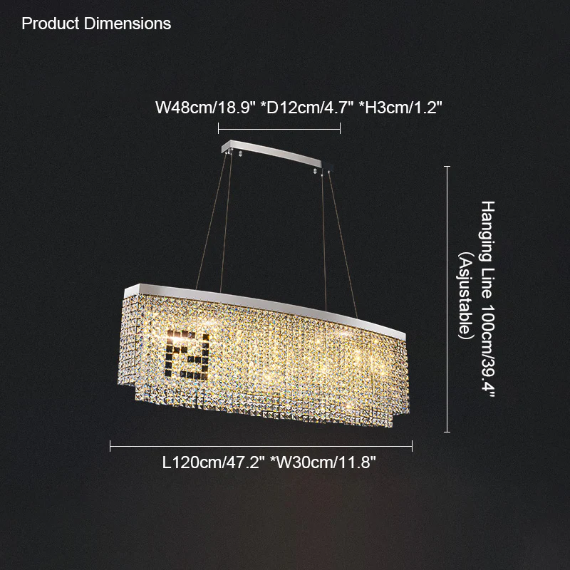 WOMO Oval Crystal Chandelier-WM2071b - Image 20