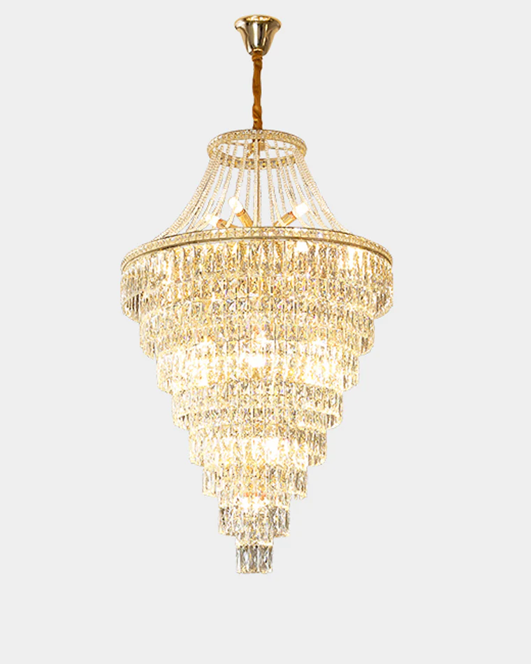 WOMO Oversized Gold Crystal Chandelier-WM2379 - Image 11