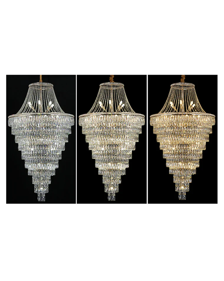 WOMO Oversized Gold Crystal Chandelier-WM2379 - Image 12