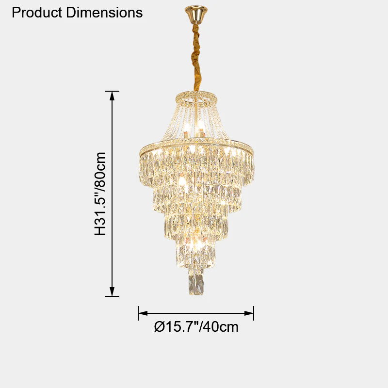 WOMO Oversized Gold Crystal Chandelier-WM2379 - Image 20