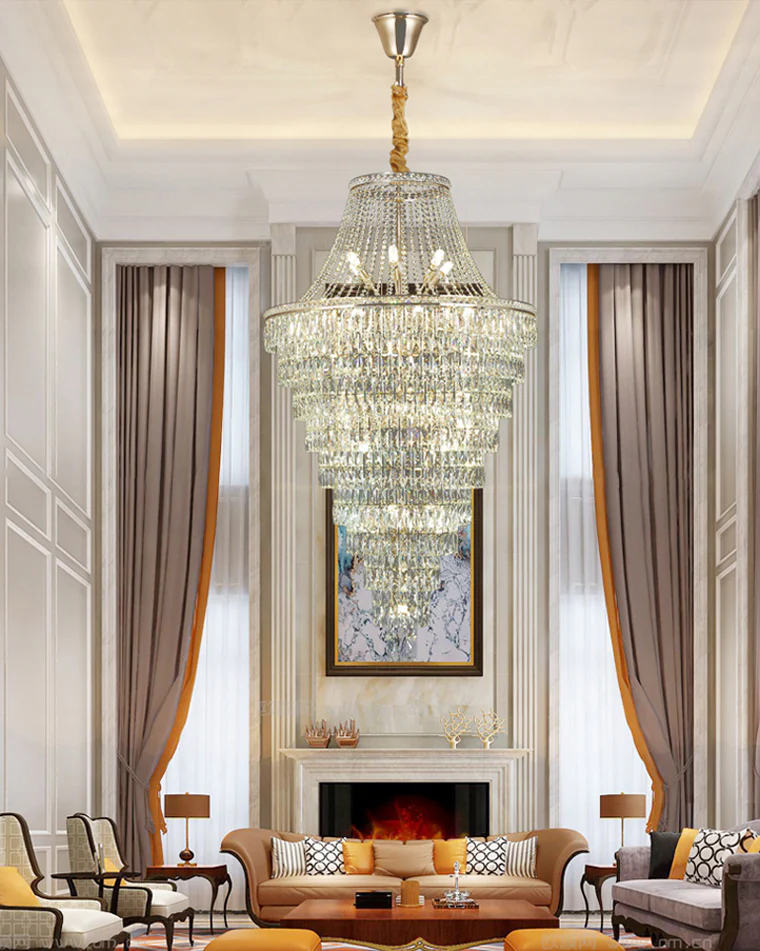 WOMO Oversized Gold Crystal Chandelier-WM2379 - Image 3