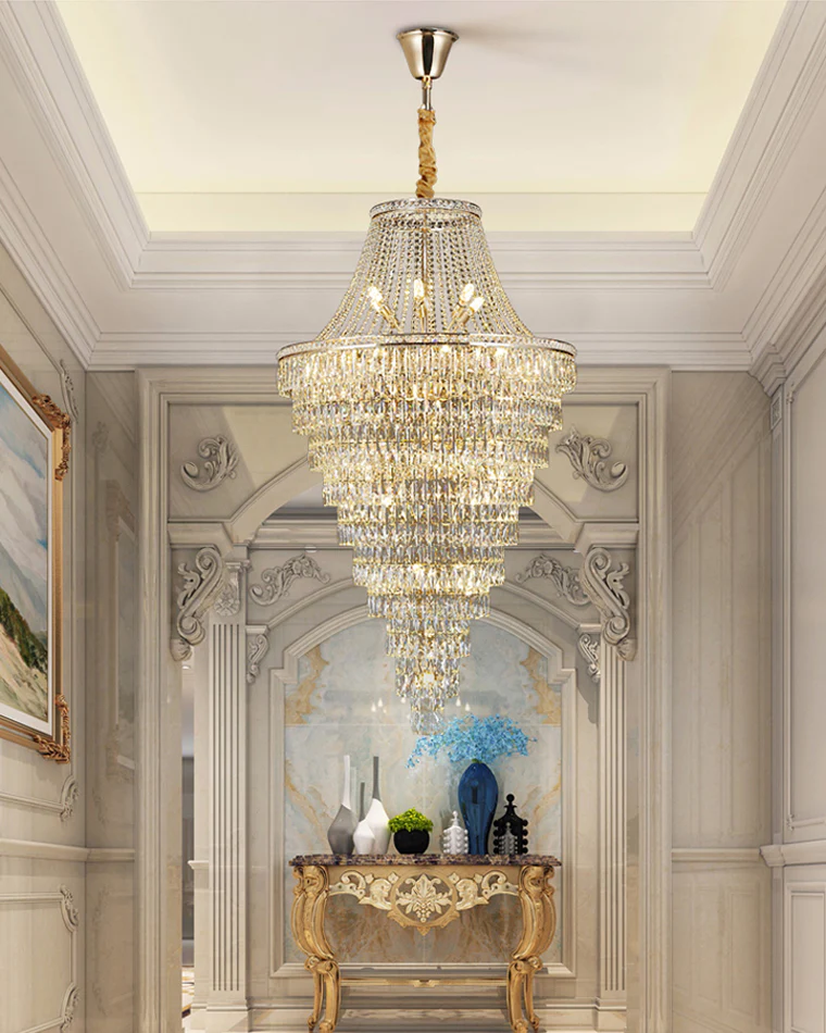WOMO Oversized Gold Crystal Chandelier-WM2379 - Image 4
