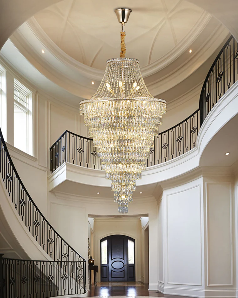 WOMO Oversized Gold Crystal Chandelier-WM2379 - Image 5