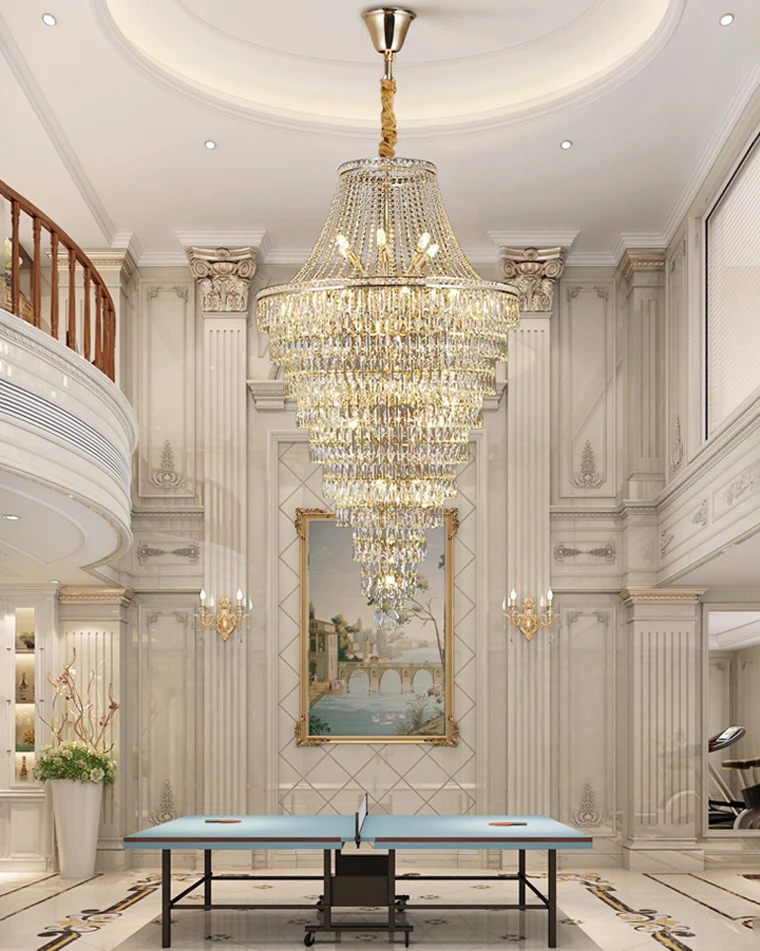 WOMO Oversized Gold Crystal Chandelier-WM2379 - Image 6