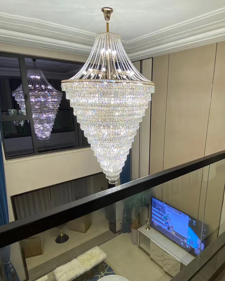 WOMO Oversized Gold Crystal Chandelier-WM2379 - Image 7