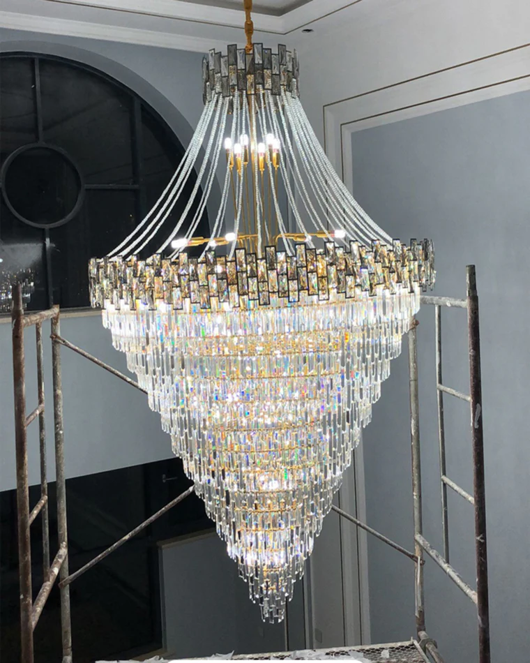 WOMO Massive Tiered Crystal Chandelier-WM2380 - Image 12