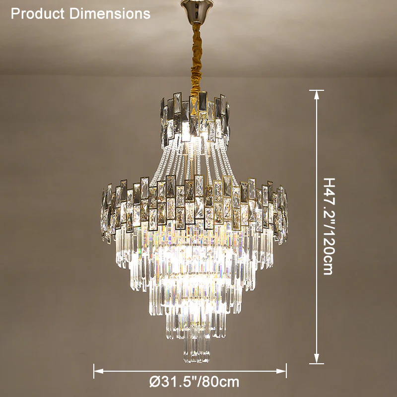 WOMO Massive Tiered Crystal Chandelier-WM2380 - Image 28