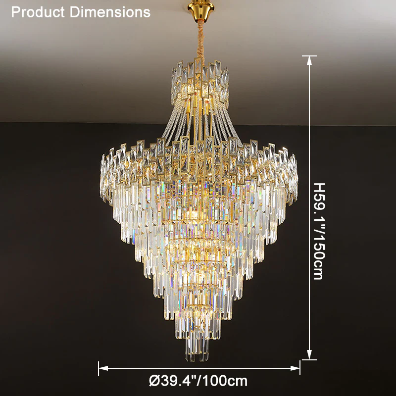 WOMO Massive Tiered Crystal Chandelier-WM2380 - Image 38