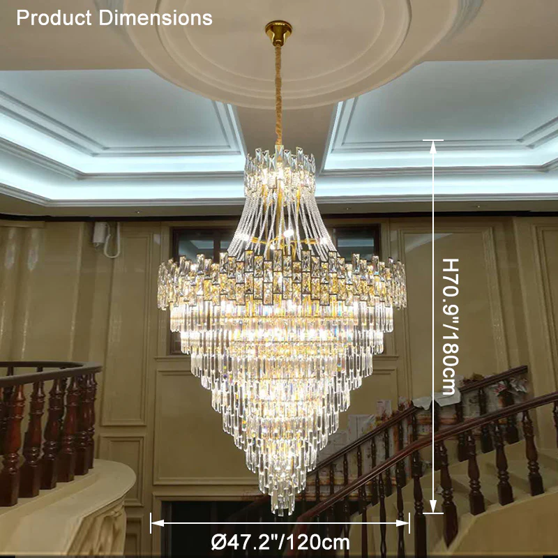 WOMO Massive Tiered Crystal Chandelier-WM2380 - Image 40