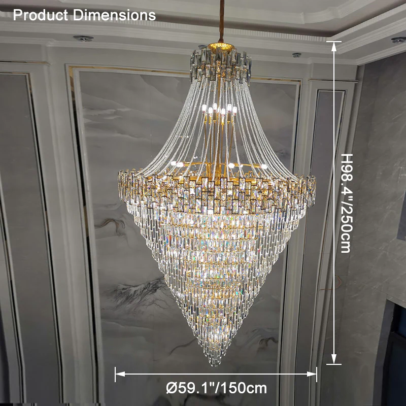 WOMO Massive Tiered Crystal Chandelier-WM2380 - Image 42