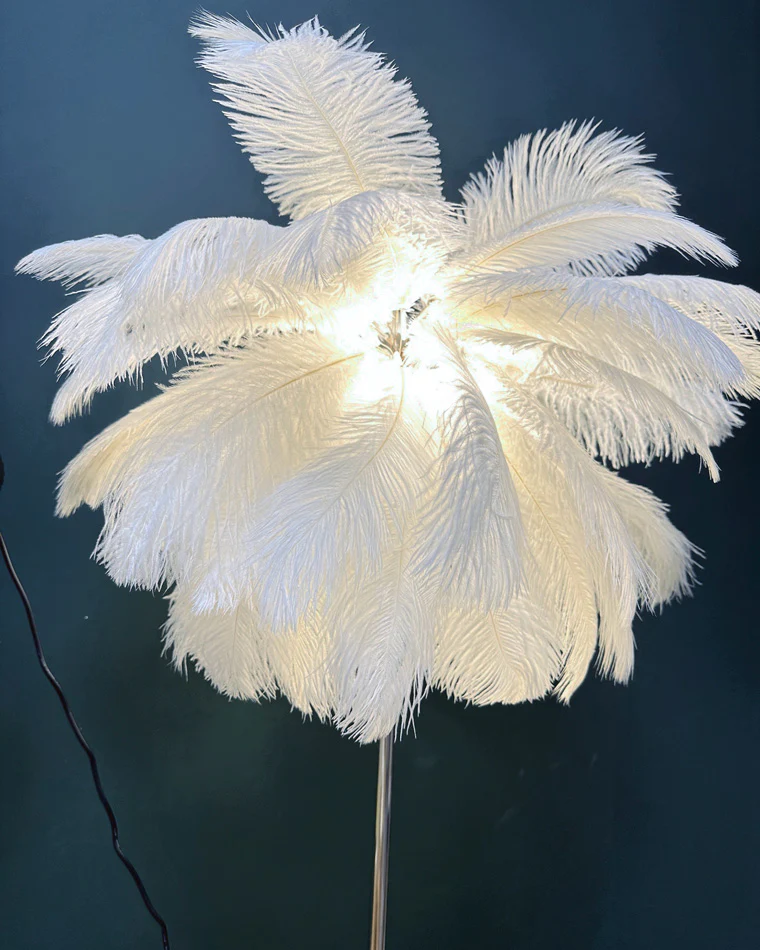 WOMO Feather Palm Tree Floor Lamp with Tray-WM7052 - Image 11