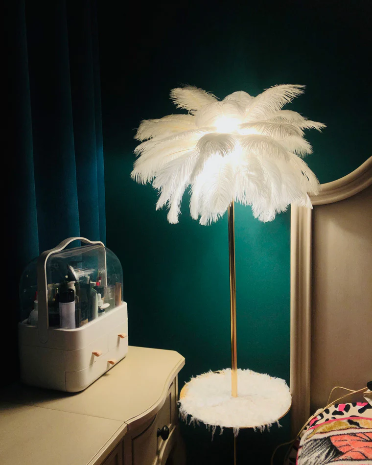 WOMO Feather Palm Tree Floor Lamp with Tray-WM7052 - Image 22