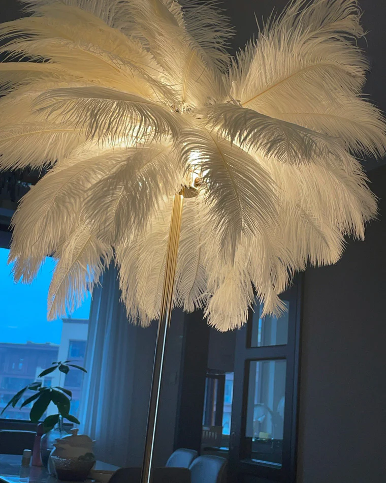 WOMO Feather Palm Tree Floor Lamp with Tray-WM7052 - Image 23