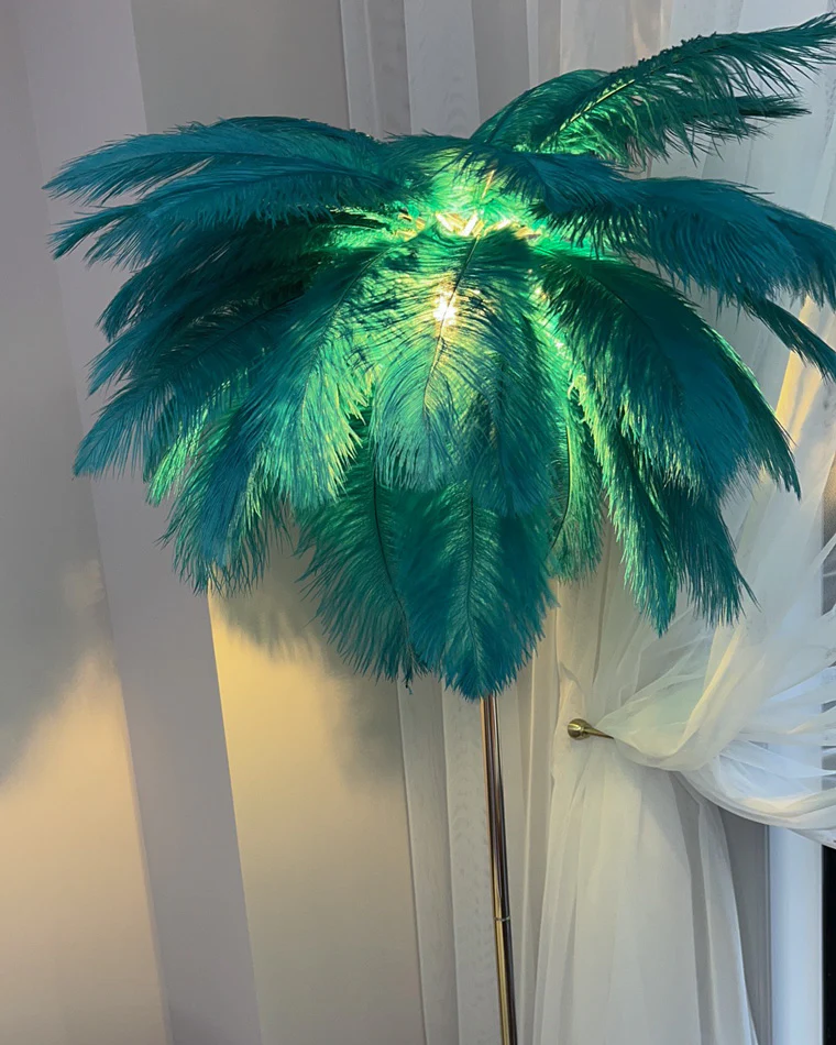 WOMO Feather Palm Tree Floor Lamp with Tray-WM7052 - Image 26