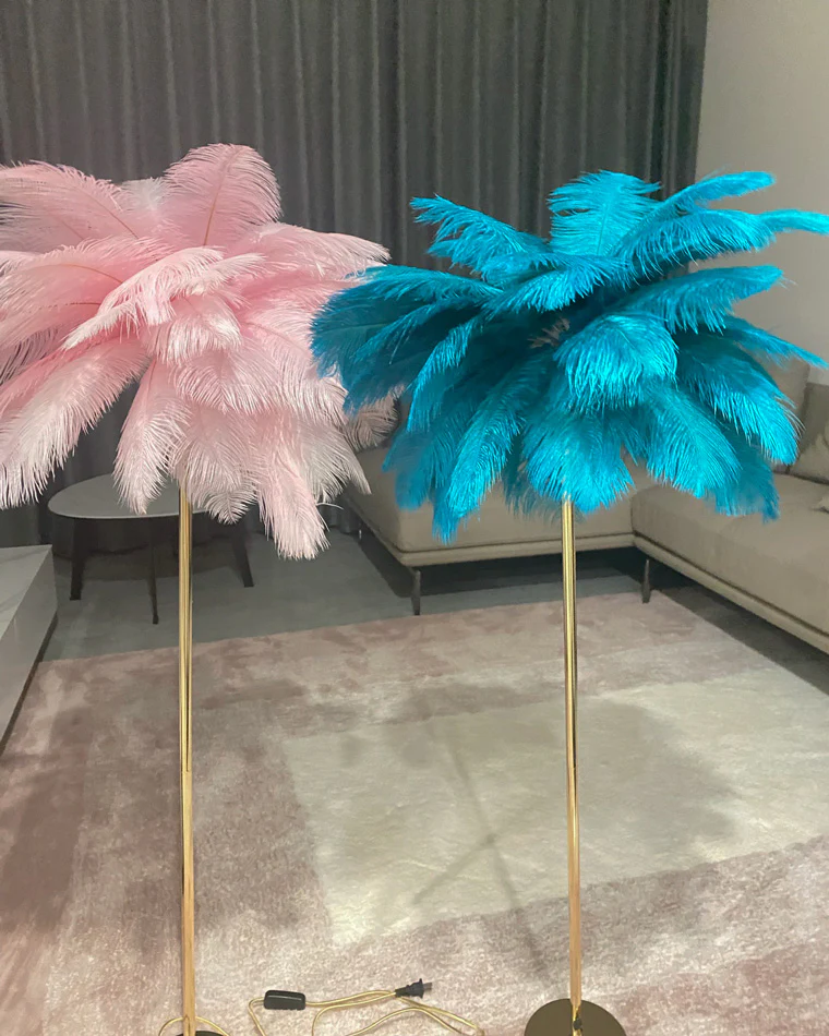 WOMO Feather Palm Tree Floor Lamp with Tray-WM7052 - Image 27
