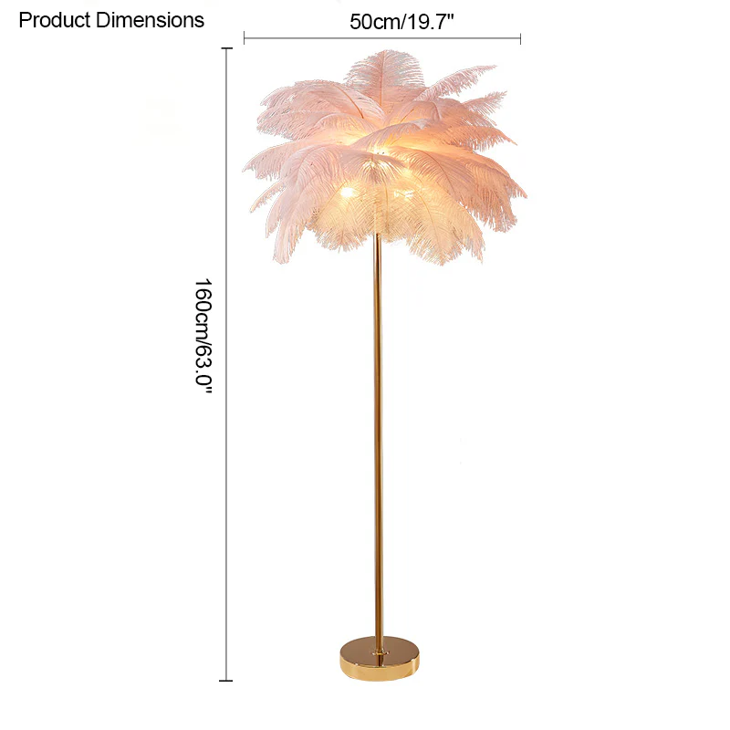 WOMO Feather Palm Tree Floor Lamp with Tray-WM7052 - Image 78