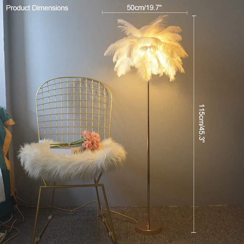 WOMO Feather Palm Tree Floor Lamp with Tray-WM7052 - Image 98