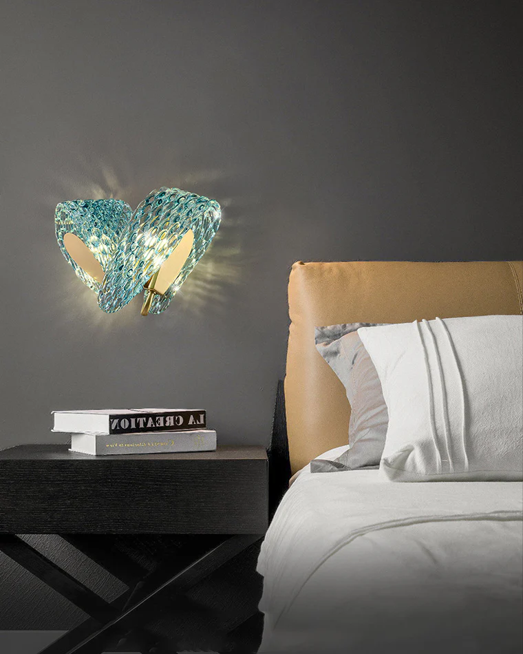 WOMO Peacock Art Glass Wall Sconce-WM6095 - Image 5