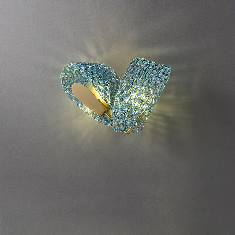 WOMO Peacock Art Glass Wall Sconce-WM6095 - Image 6
