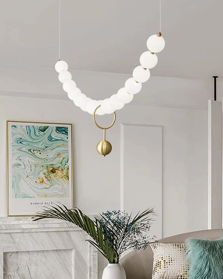 WOMO Pearl Brass Globe Dining Room Chandelier-WM2102b - Image 4