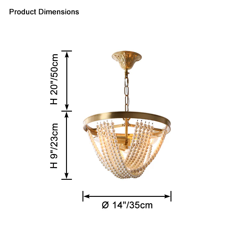 WOMO Pearl Beaded Chandelier-WM2407 - Image 13
