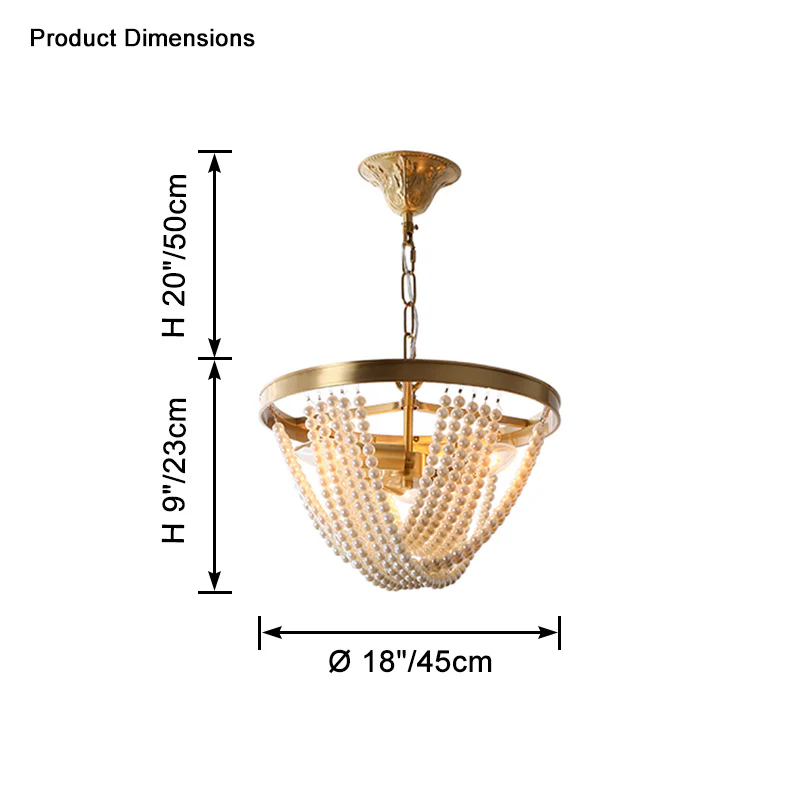 WOMO Pearl Beaded Chandelier-WM2407 - Image 15