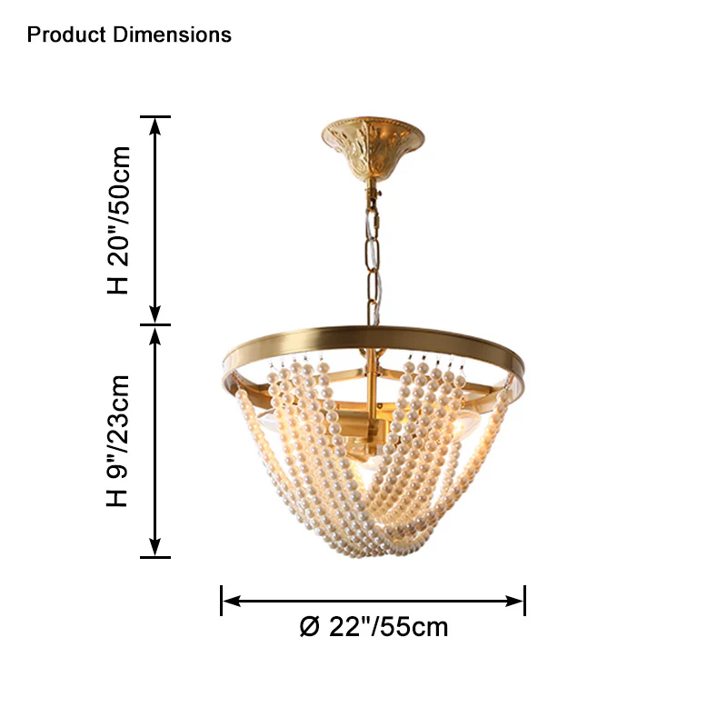 WOMO Pearl Beaded Chandelier-WM2407 - Image 17