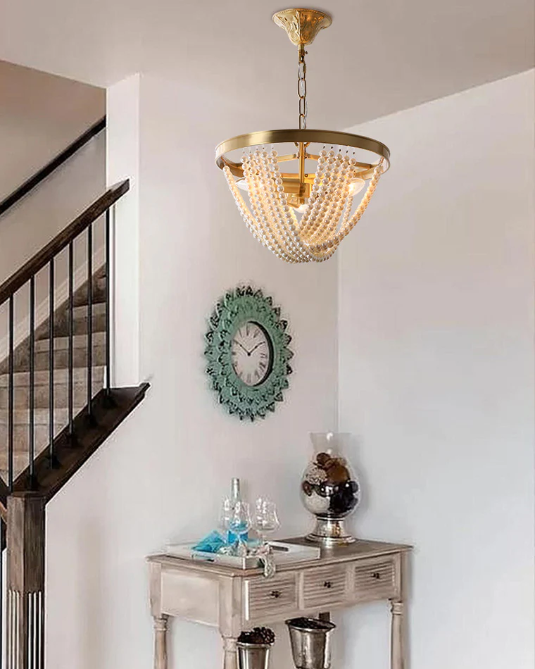WOMO Pearl Beaded Chandelier-WM2407 - Image 2