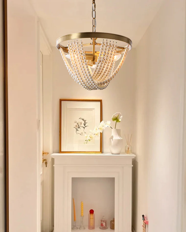 WOMO Pearl Beaded Chandelier-WM2407 - Image 3