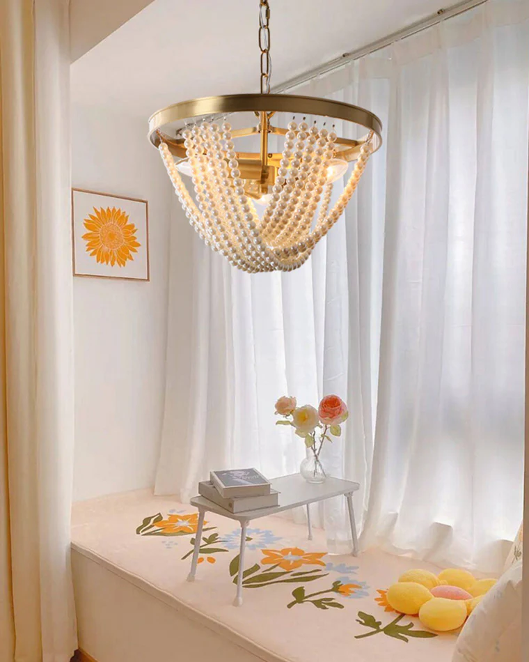 WOMO Pearl Beaded Chandelier-WM2407 - Image 5