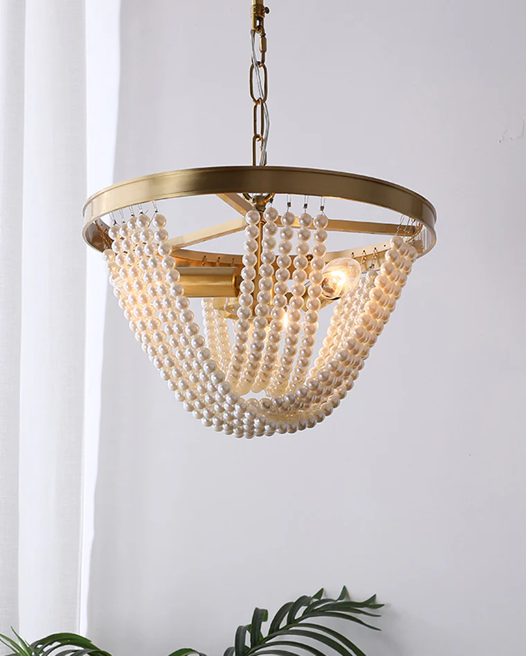 WOMO Pearl Beaded Chandelier-WM2407 - Image 6