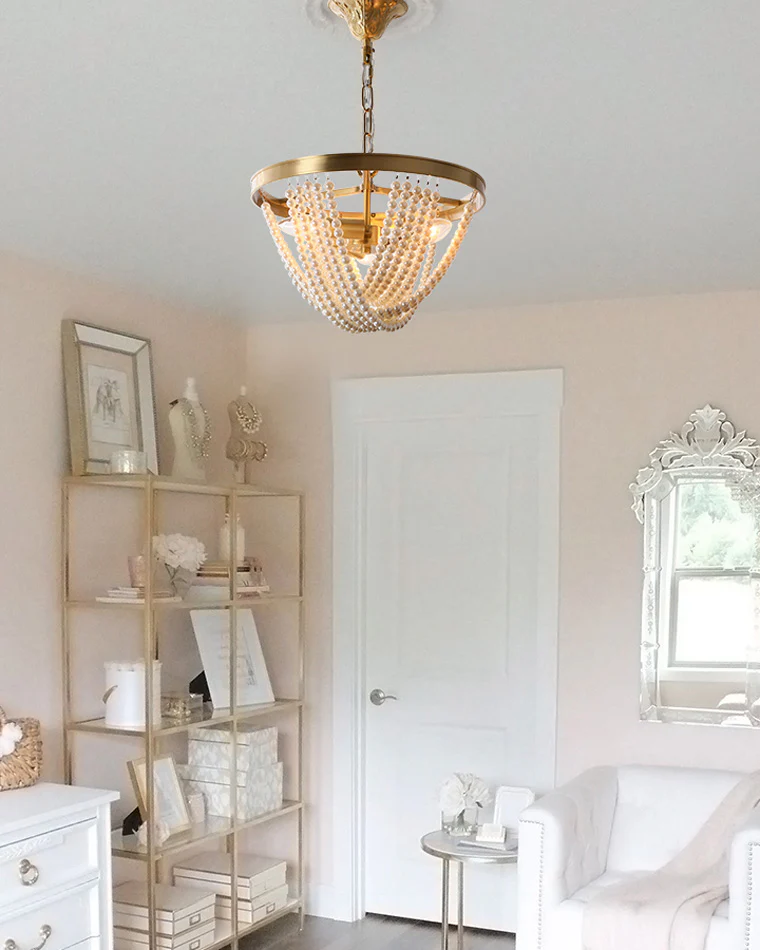 WOMO Pearl Beaded Chandelier-WM2407 - Image 8