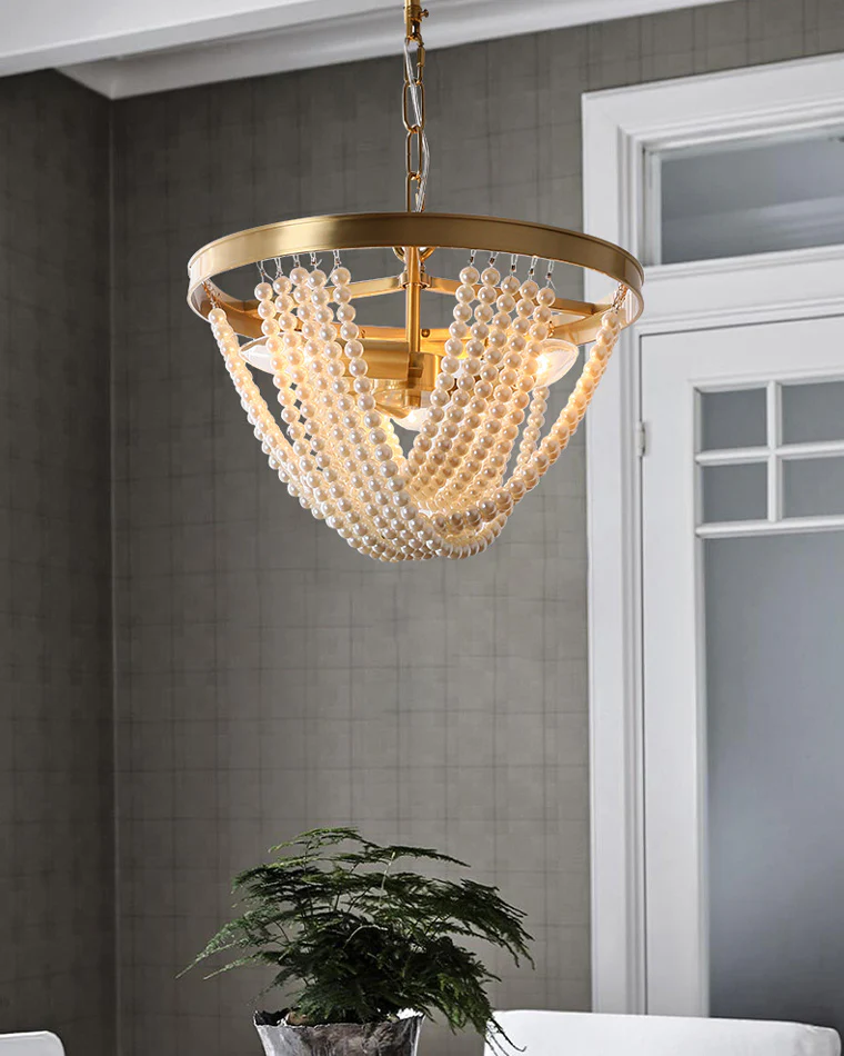 WOMO Pearl Beaded Chandelier-WM2407 - Image 9