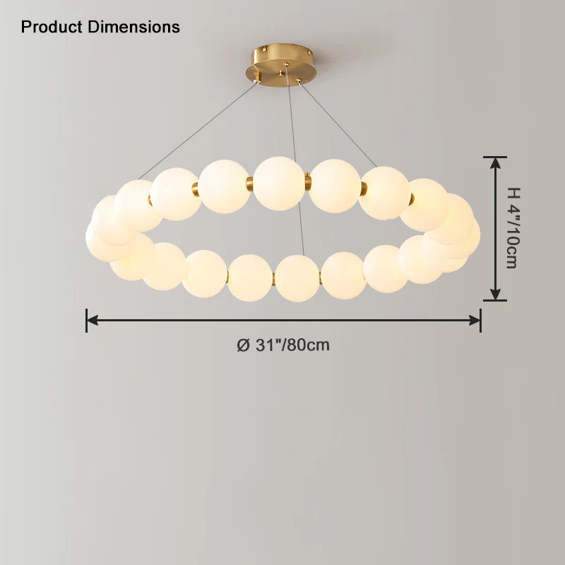 WOMO Pearl Necklace Round Chandelier-WM2344 - Image 13