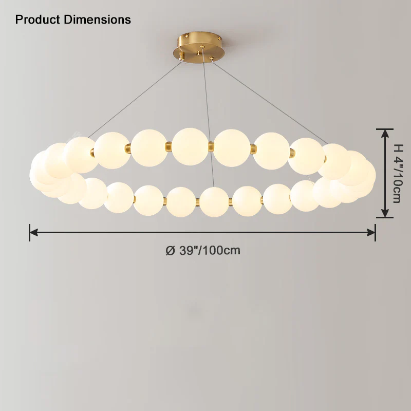 WOMO Pearl Necklace Round Chandelier-WM2344 - Image 15