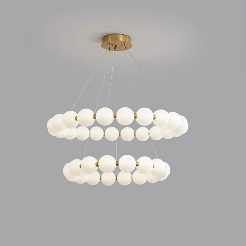 WOMO Pearl Necklace Round Chandelier-WM2344 - Image 18